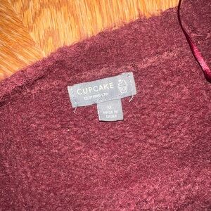 Burgundy sweater from Francesca’s boutique